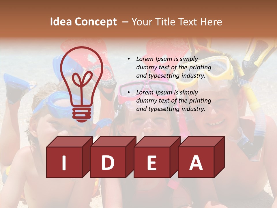 Sister Family Beach PowerPoint Template