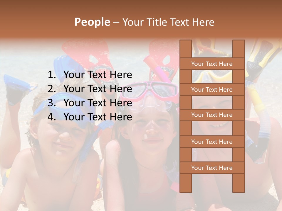 Sister Family Beach PowerPoint Template