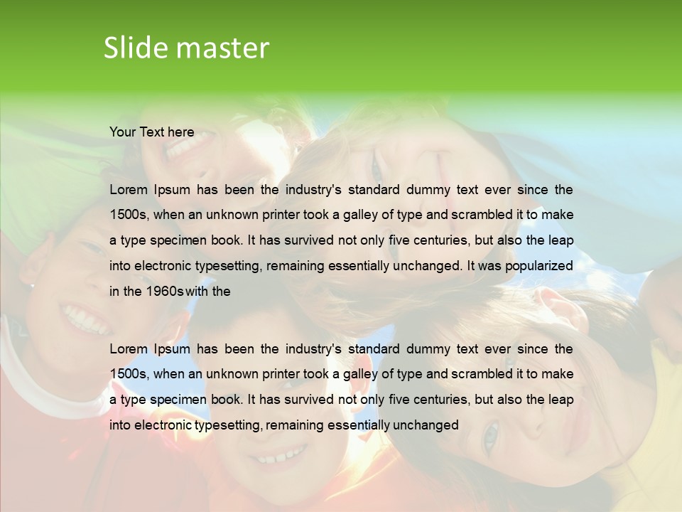 White Person Girl PowerPoint Template