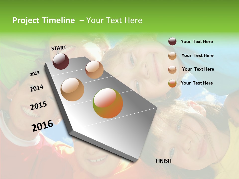 White Person Girl PowerPoint Template