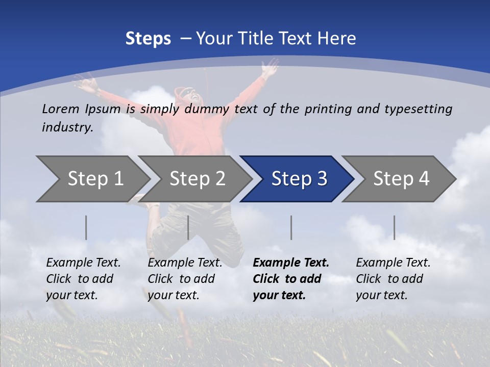 Determination Vitality Man PowerPoint Template