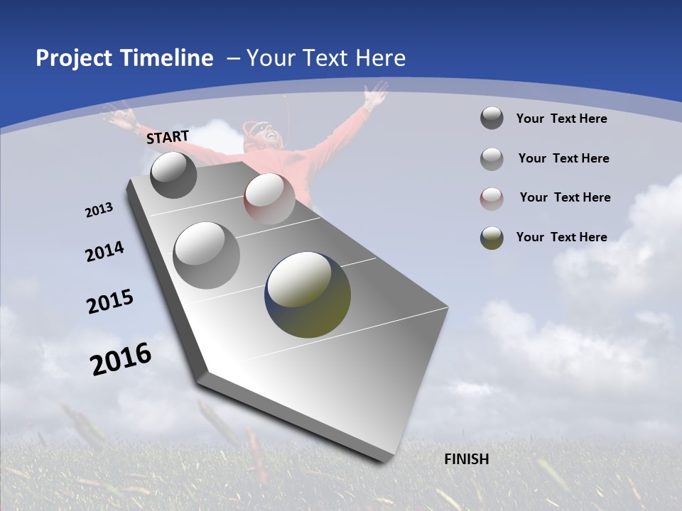 Determination Vitality Man PowerPoint Template