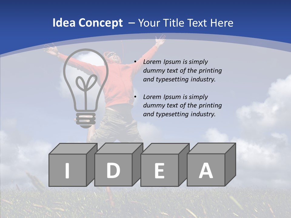 Determination Vitality Man PowerPoint Template