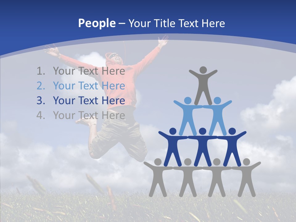 Determination Vitality Man PowerPoint Template