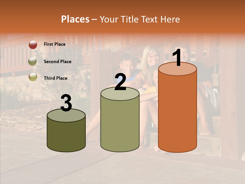 Son Building Stairway PowerPoint Template