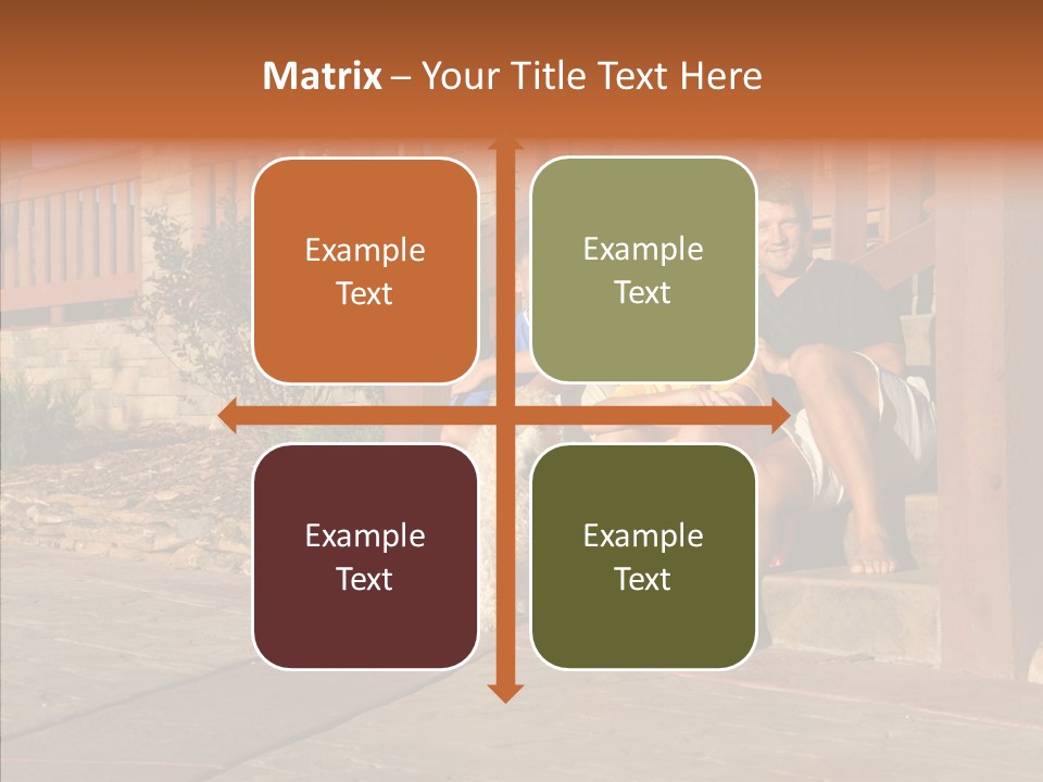 Son Building Stairway PowerPoint Template