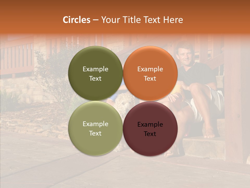 Son Building Stairway PowerPoint Template