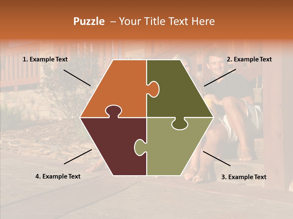 Son Building Stairway PowerPoint Template