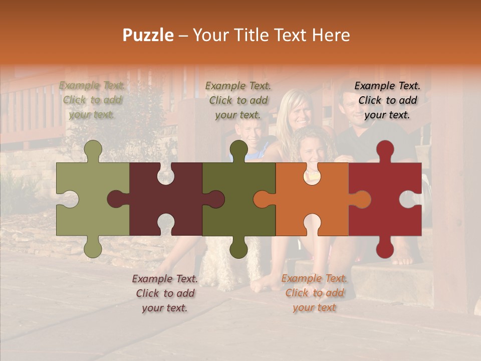 Son Building Stairway PowerPoint Template