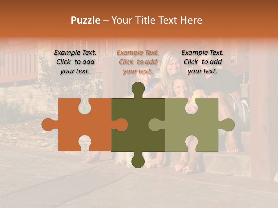 Son Building Stairway PowerPoint Template