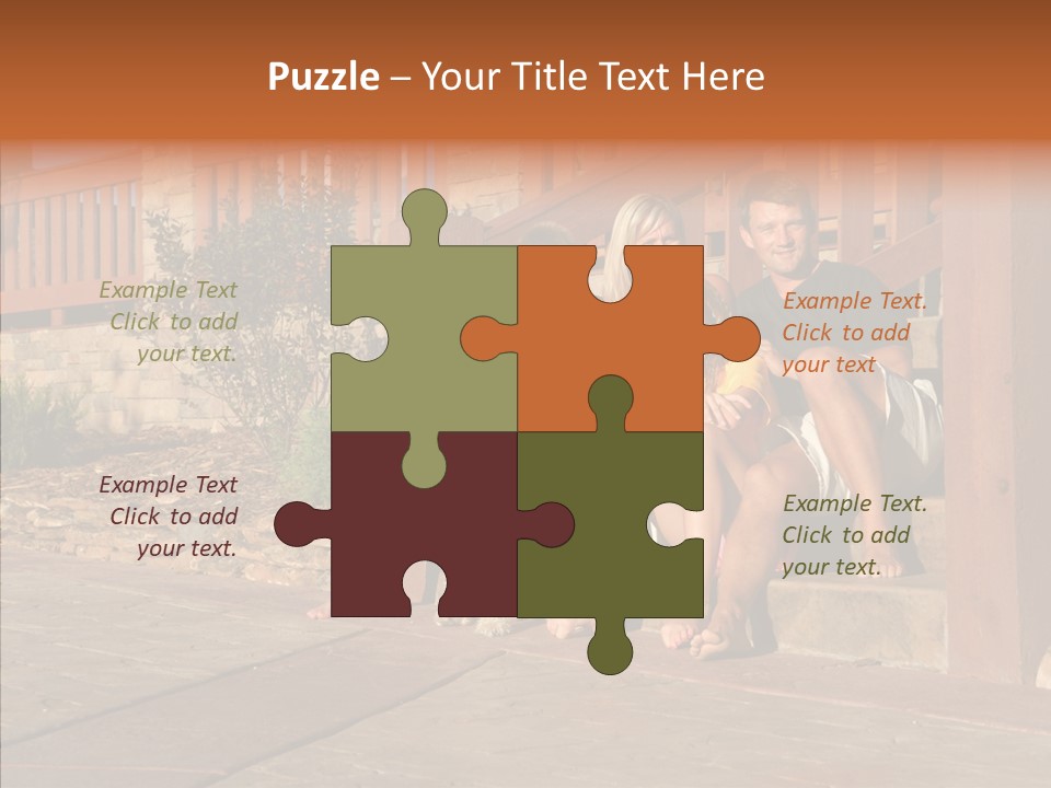 Son Building Stairway PowerPoint Template