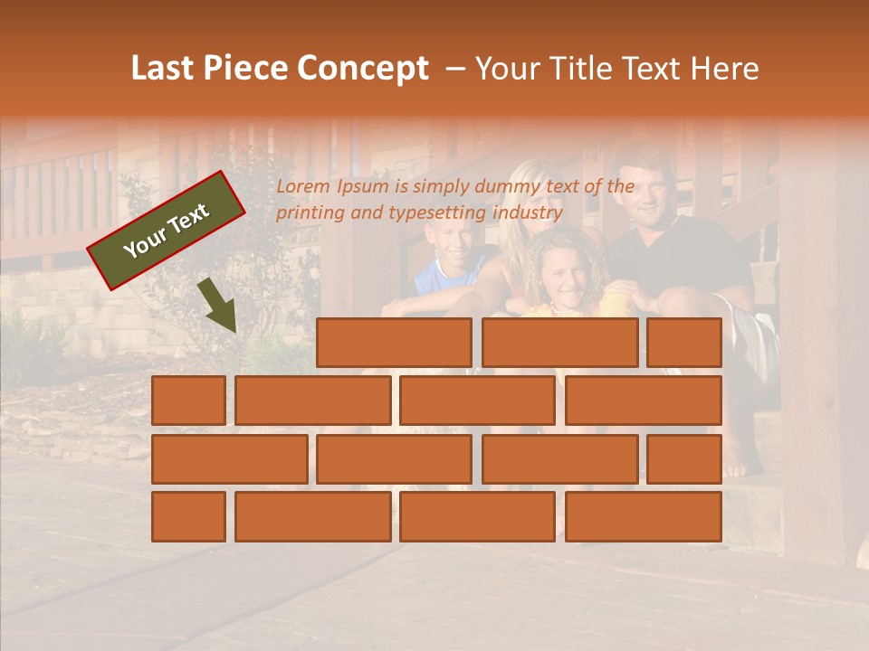 Son Building Stairway PowerPoint Template