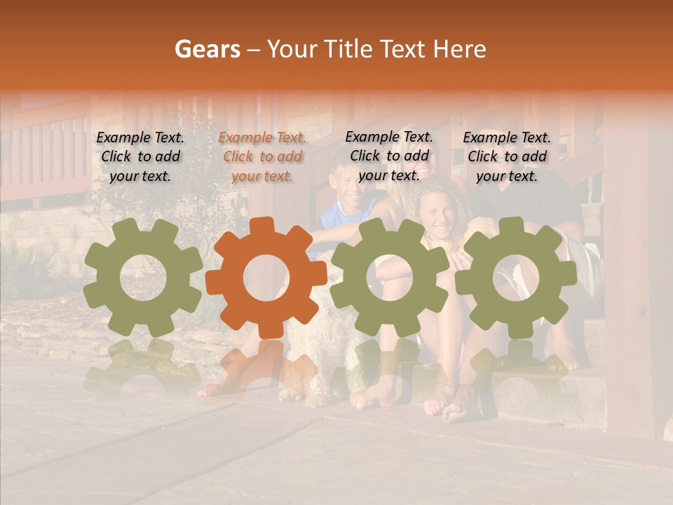 Son Building Stairway PowerPoint Template