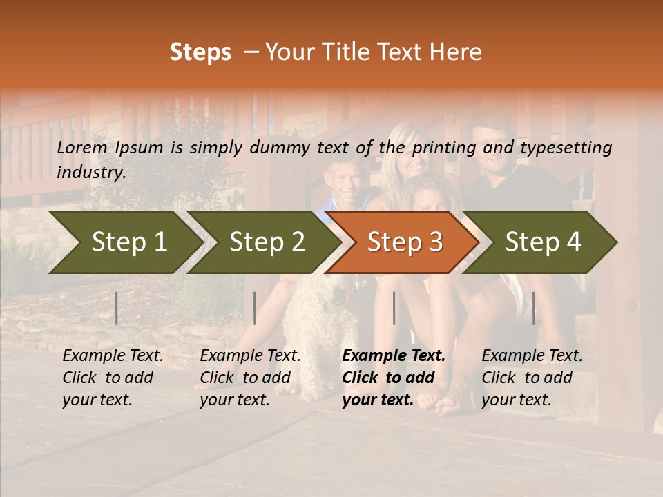 Son Building Stairway PowerPoint Template