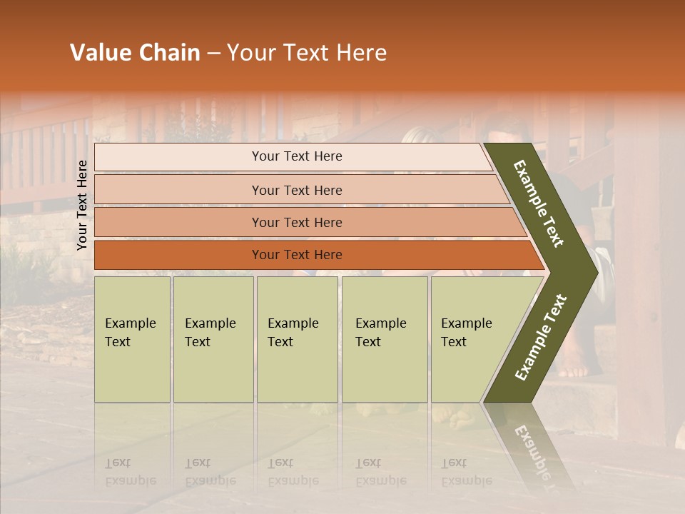 Son Building Stairway PowerPoint Template
