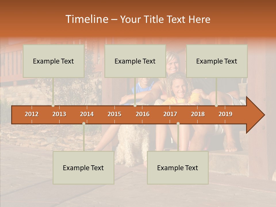 Son Building Stairway PowerPoint Template