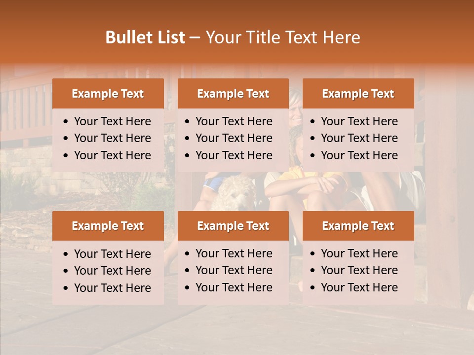 Son Building Stairway PowerPoint Template