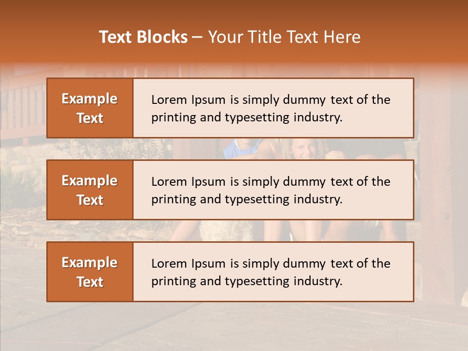 Son Building Stairway PowerPoint Template