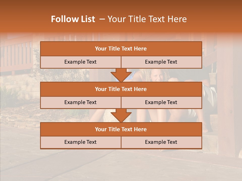 Son Building Stairway PowerPoint Template
