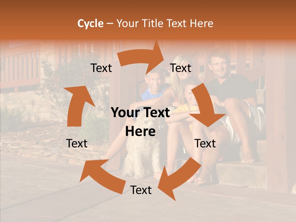 Son Building Stairway PowerPoint Template