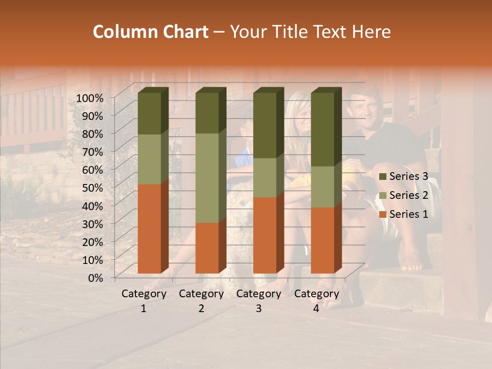 Son Building Stairway PowerPoint Template