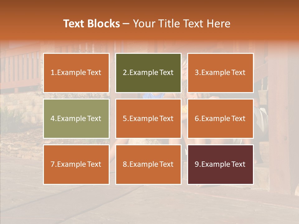 Son Building Stairway PowerPoint Template