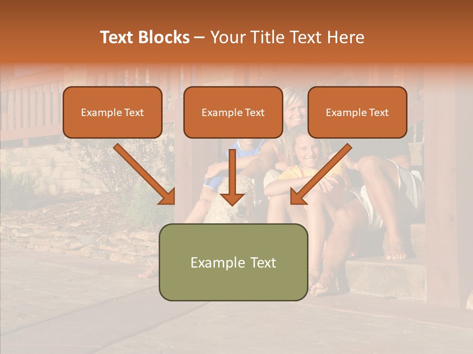 Son Building Stairway PowerPoint Template