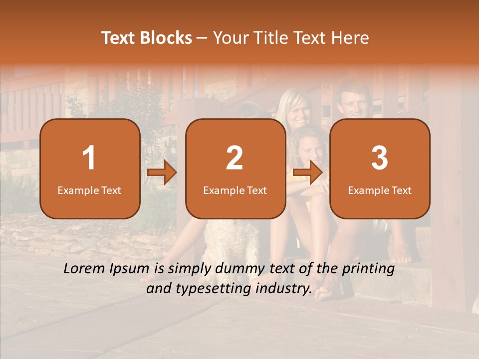 Son Building Stairway PowerPoint Template