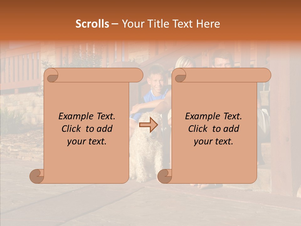 Son Building Stairway PowerPoint Template