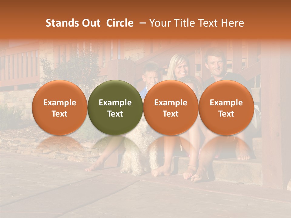 Son Building Stairway PowerPoint Template