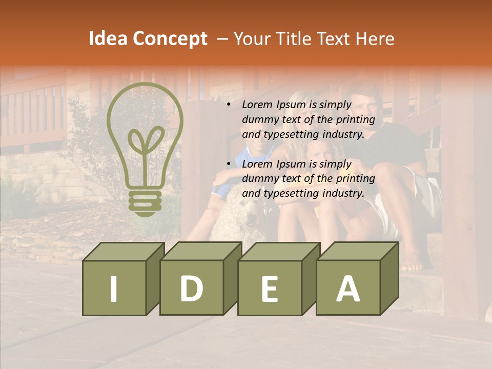 Son Building Stairway PowerPoint Template