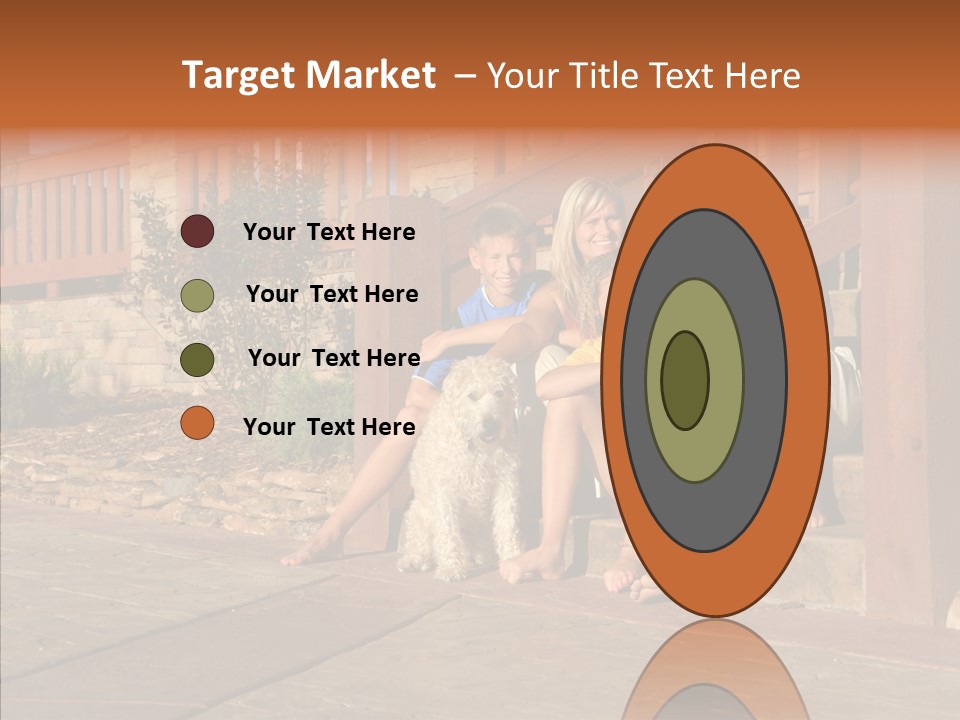 Son Building Stairway PowerPoint Template