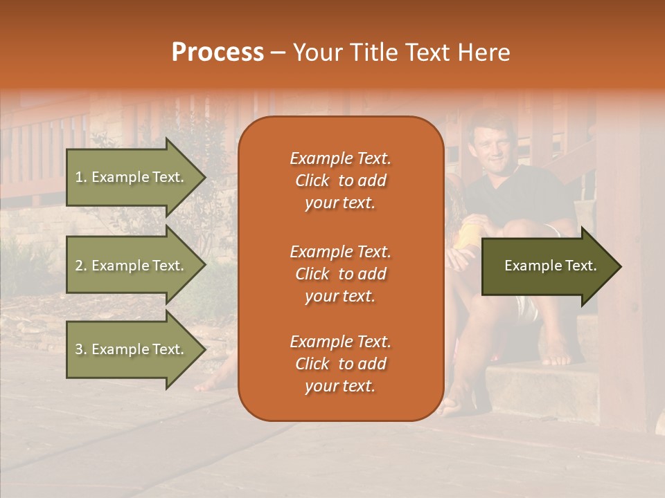 Son Building Stairway PowerPoint Template
