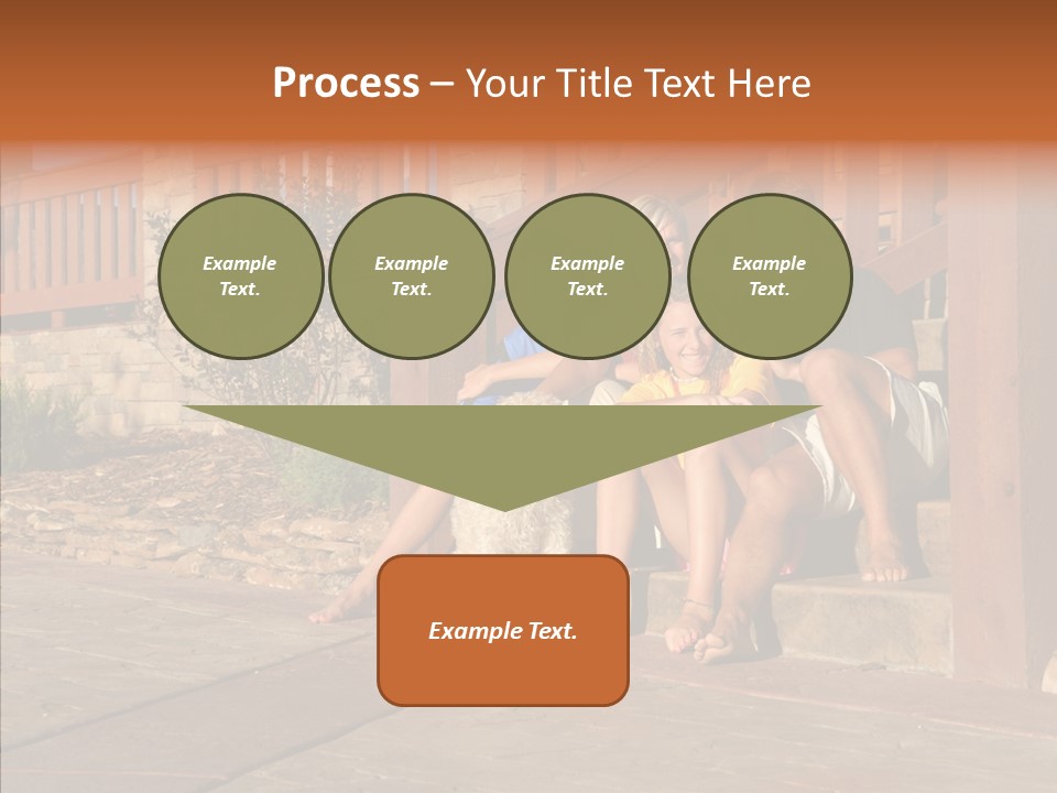 Son Building Stairway PowerPoint Template