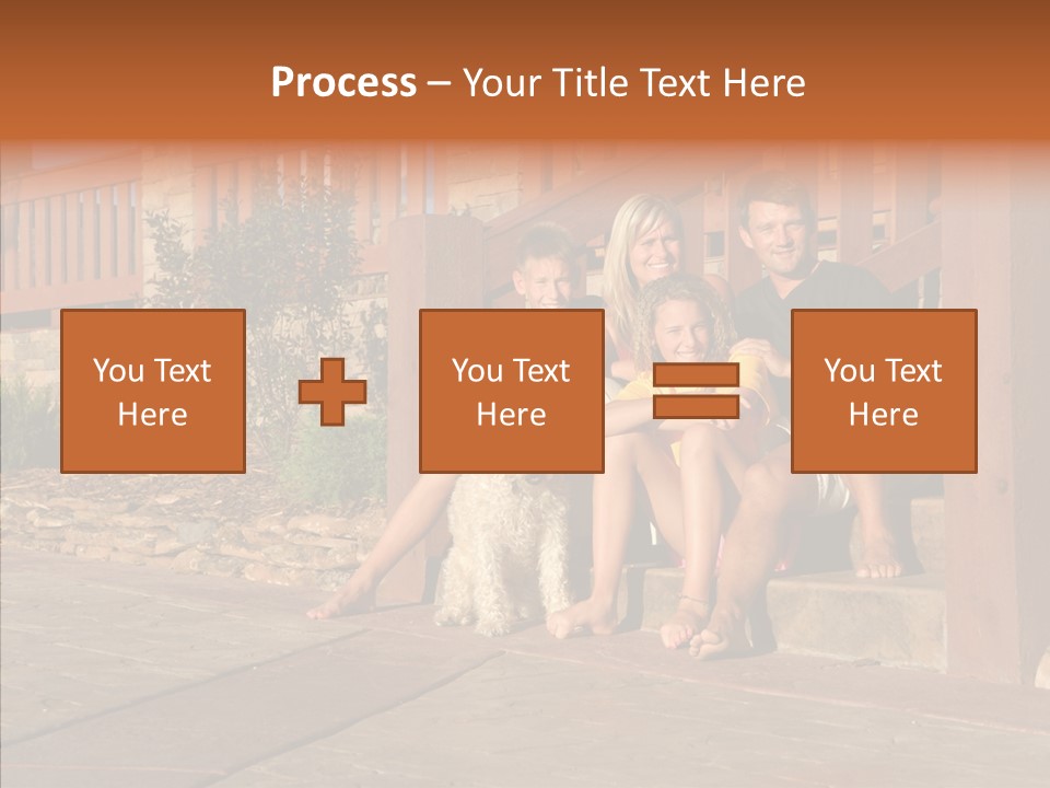 Son Building Stairway PowerPoint Template