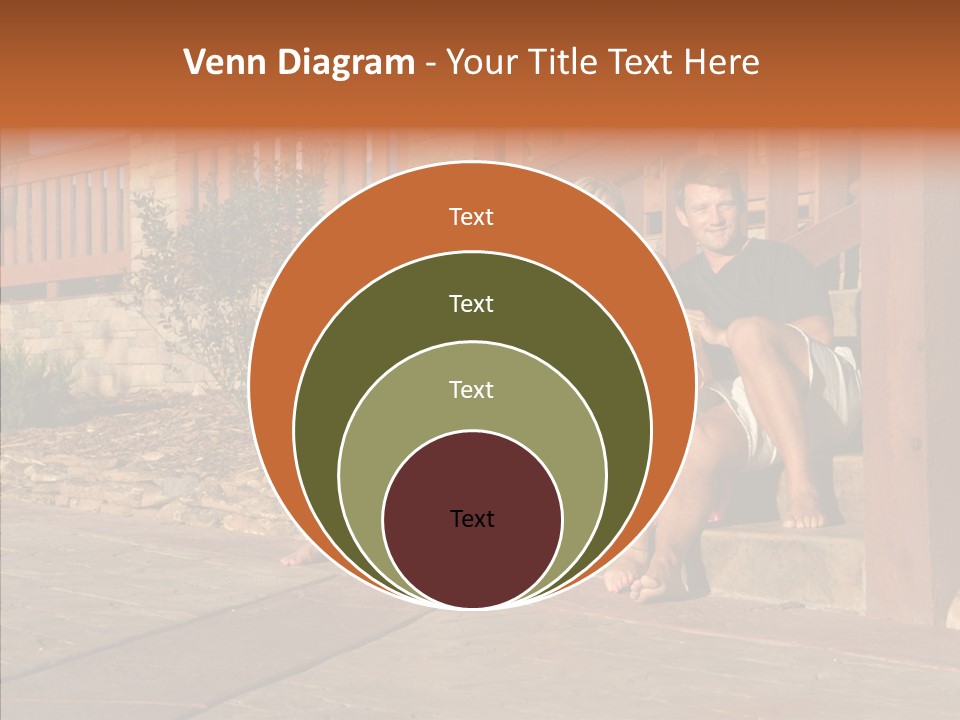 Son Building Stairway PowerPoint Template