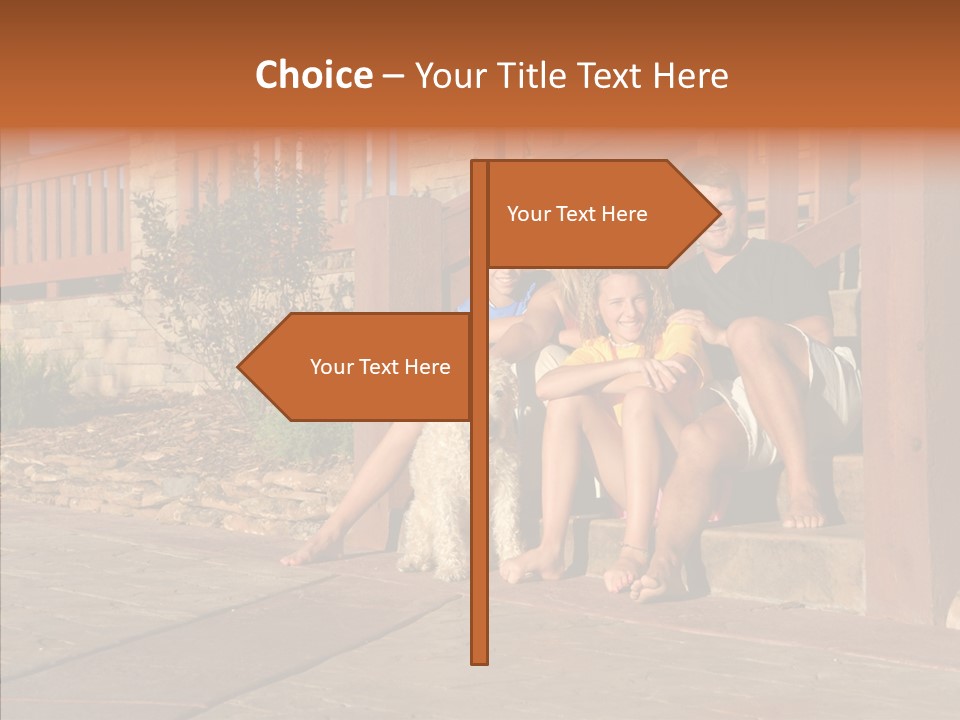 Son Building Stairway PowerPoint Template