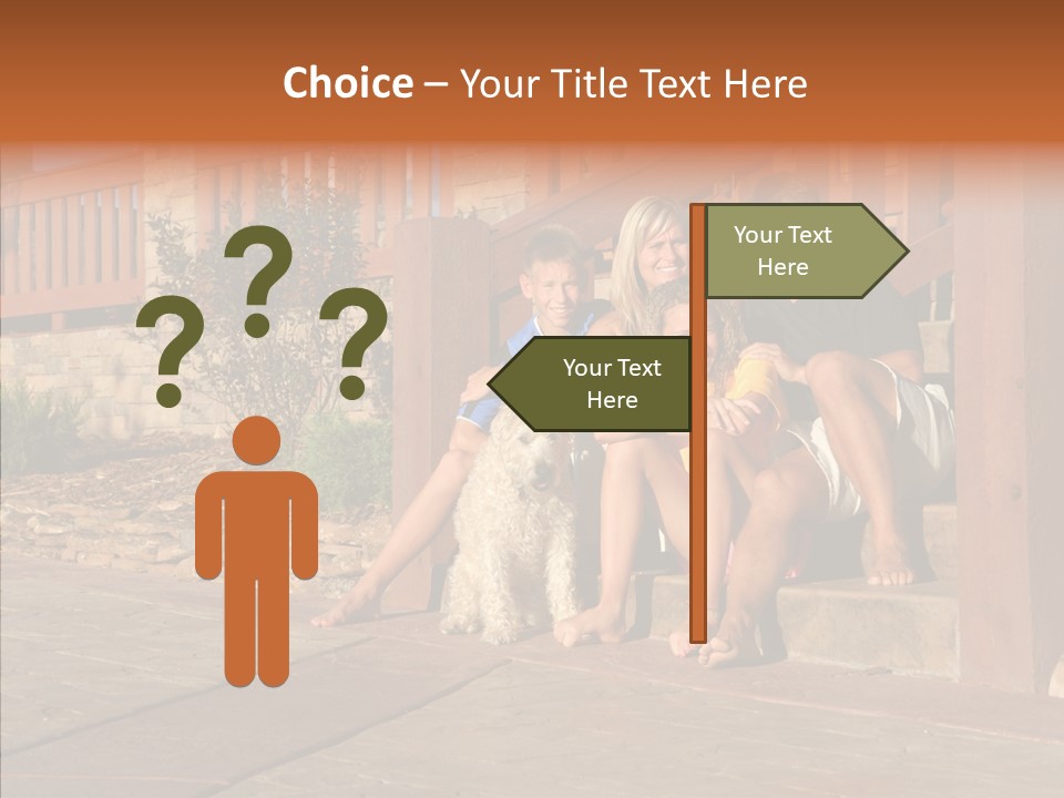 Son Building Stairway PowerPoint Template