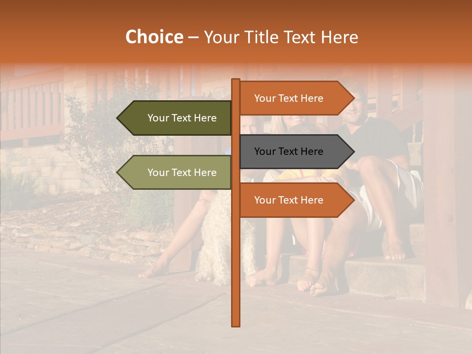 Son Building Stairway PowerPoint Template