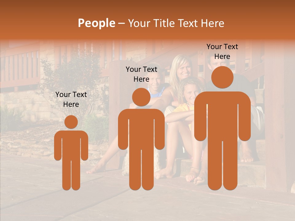 Son Building Stairway PowerPoint Template