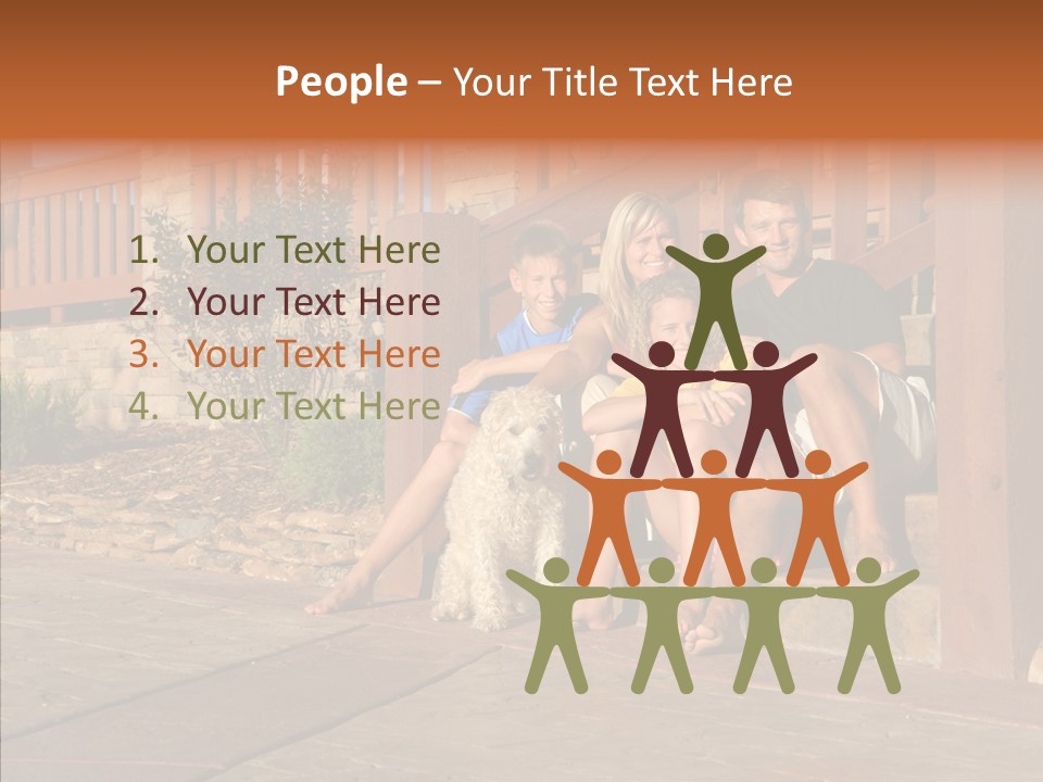 Son Building Stairway PowerPoint Template