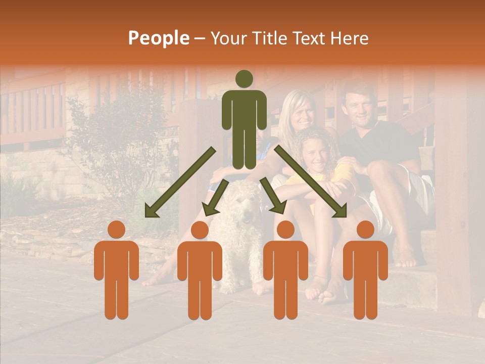 Son Building Stairway PowerPoint Template