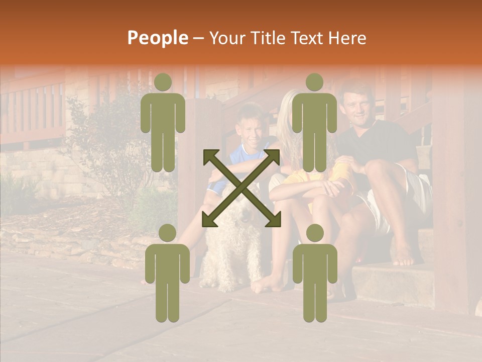 Son Building Stairway PowerPoint Template