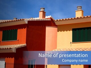 Cloudless Colors Condominiums PowerPoint Template
