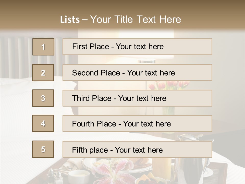 Morning Tea Tray PowerPoint Template