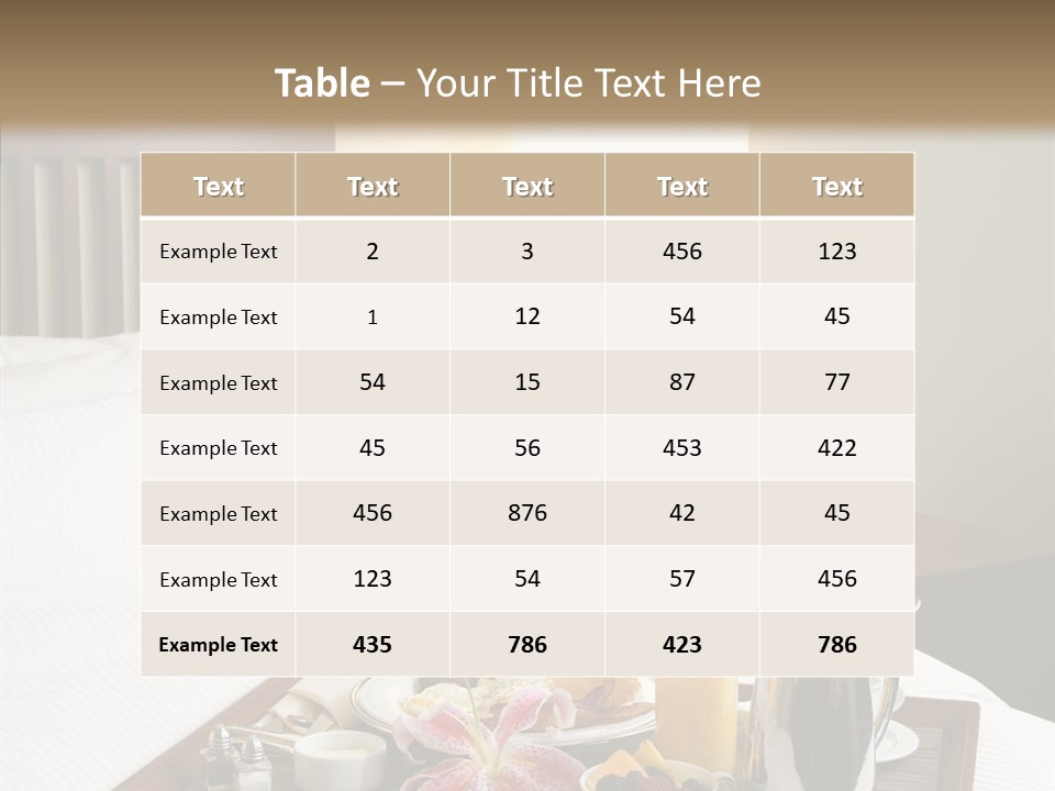 Morning Tea Tray PowerPoint Template