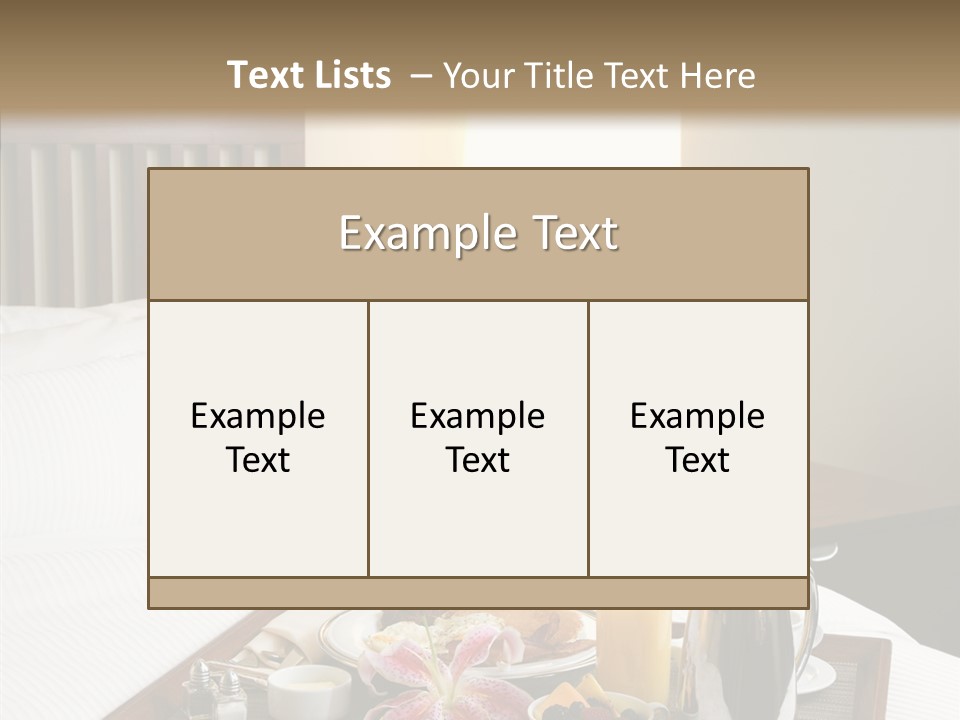 Morning Tea Tray PowerPoint Template
