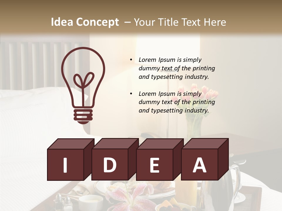 Morning Tea Tray PowerPoint Template