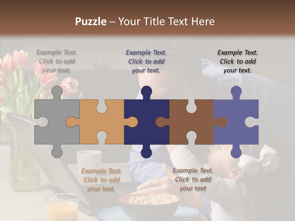 Dad Breakfast Daughter PowerPoint Template