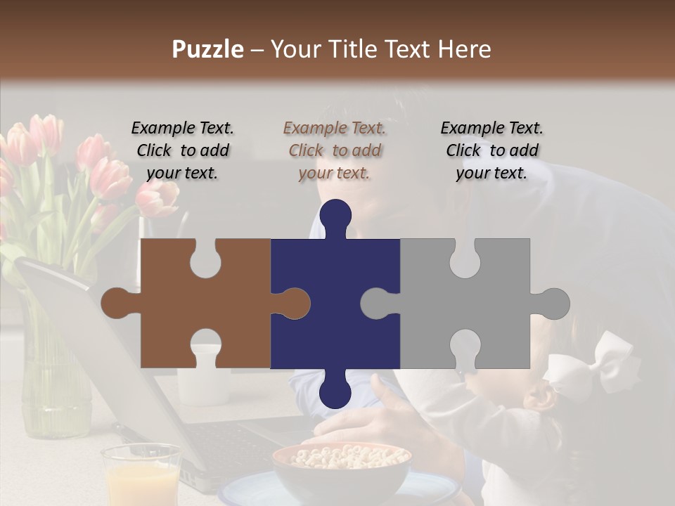 Dad Breakfast Daughter PowerPoint Template